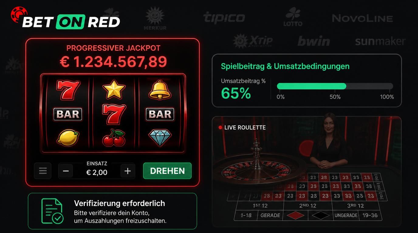 Spielbeitrag bei BetOnRed Casino – Slots vs Live Casinos mit Umsatzbedingungen